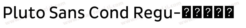 Pluto Sans Cond Regu字体转换